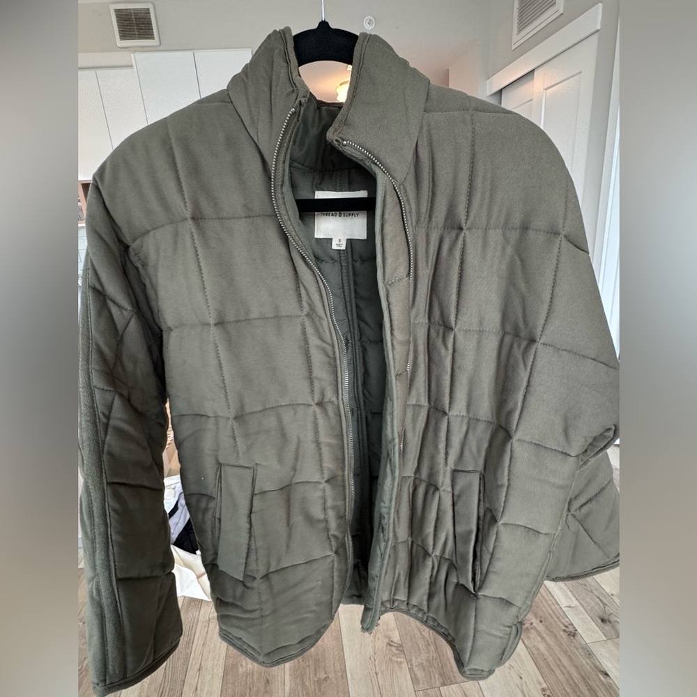 Thread & Supply Olive Quilted Jacket